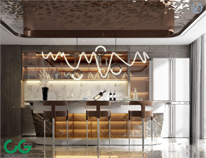 modern bar counter 3d model